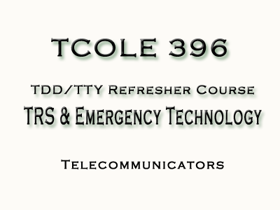 TDD/TTY Refresher 396 course image